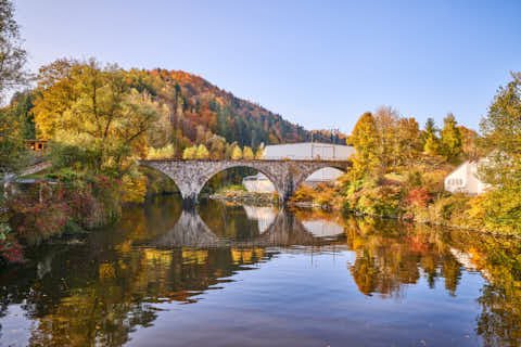 Gemeinde Obernzell Landkreis Passau Erlau alte Bahnbrücke (Dirschl Johann) Deutschland PA